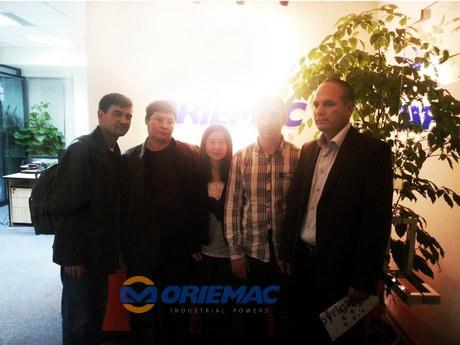 Turkmenistan Clients Visited Oriemac Office for Liugong Road Roller