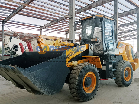 LIUGONG Wheel Loader CLG840H & 8 SHACMAN Concrete Mixer